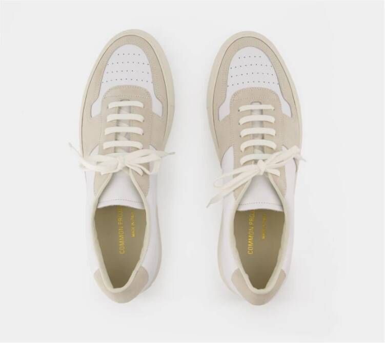 Common Projects Witte Leren Sneakers Ronde Neus White Heren