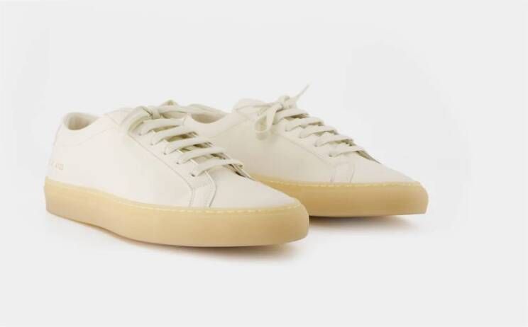 Common Projects Witte Leren Sneakers Ronde Neus White Heren