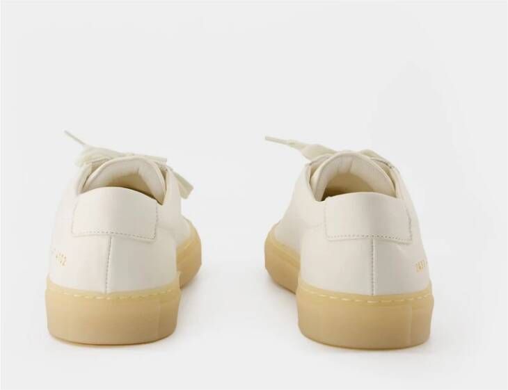 Common Projects Witte Leren Sneakers Ronde Neus White Heren