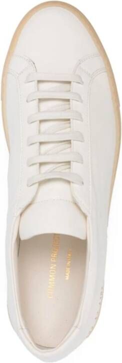 Common Projects Witte Leren Sneakers Veters Ronde Neus White Heren