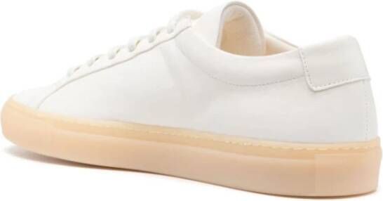 Common Projects Witte Leren Sneakers Veters Ronde Neus White Heren