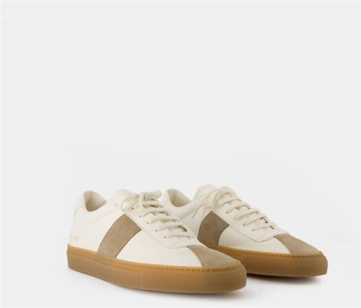 Common Projects Witte Leren Tennistrainer Sneakers White Heren