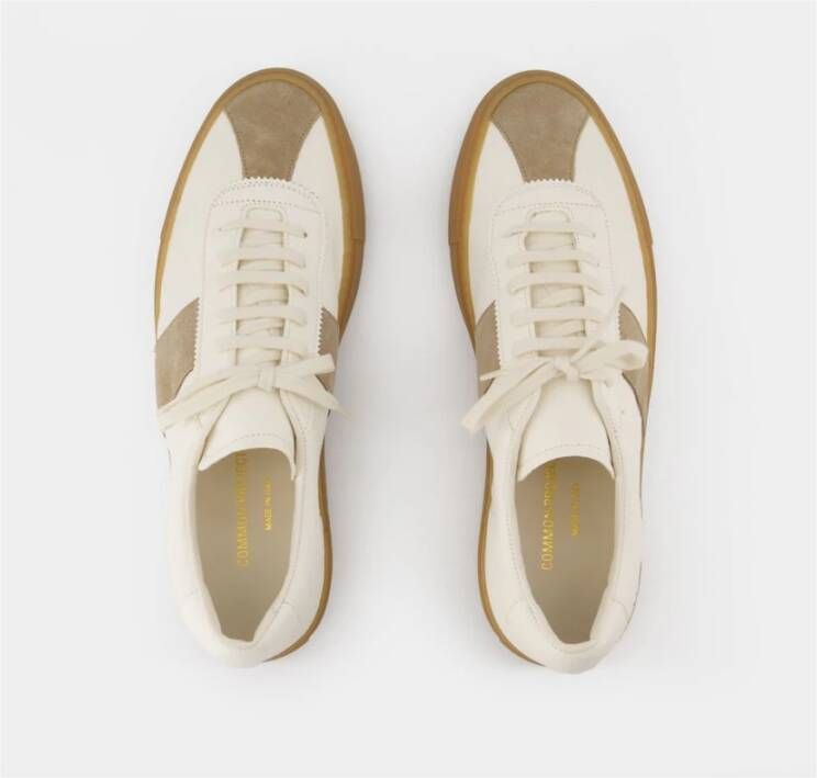 Common Projects Witte Leren Tennistrainer Sneakers White Heren