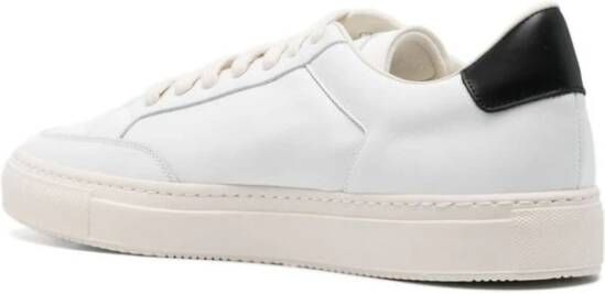 Common Projects Wit zwart leren sneaker paneelontwerp White Heren