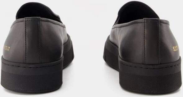 Common Projects Zwarte Leren Slip On Sneakers Black Heren