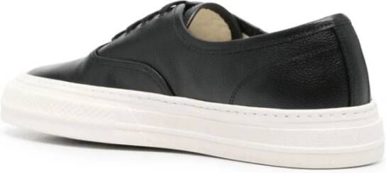 Common Projects Zwarte Leren Sneakers Logo Print Black Heren