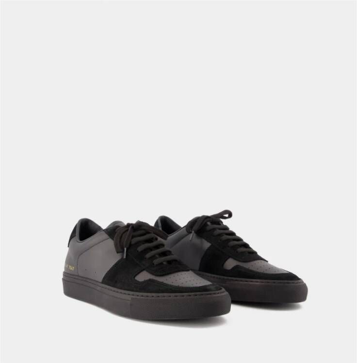 Common Projects Zwarte Leren Sneakers Ronde Neus Black Heren