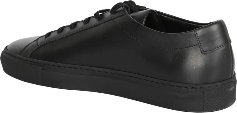 Common Projects Zwarte Leren Sneakers Stijlvol Ontwerp Black Heren