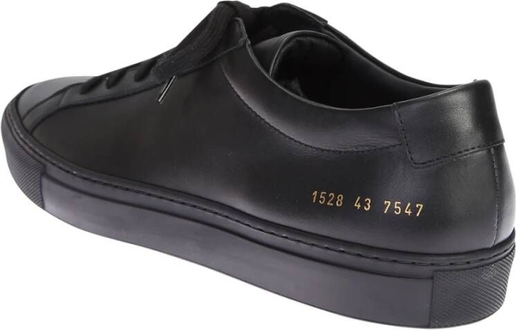 Common Projects Zwarte Leren Sneakers Stijlvol Ontwerp Black Heren