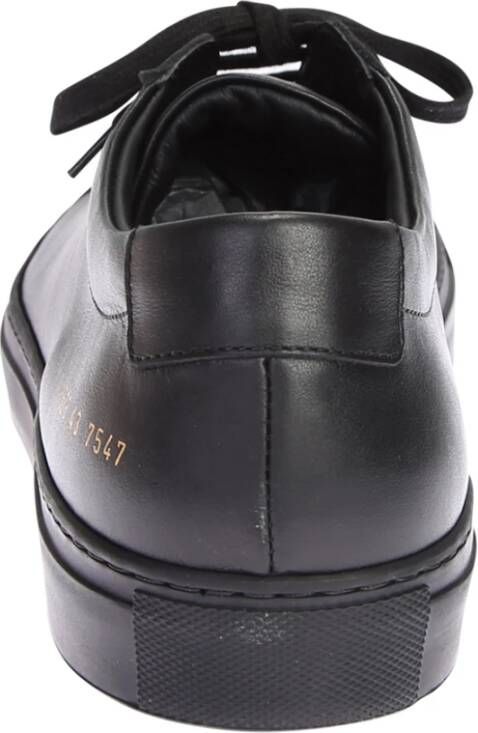 Common Projects Zwarte Leren Sneakers Stijlvol Ontwerp Black Heren