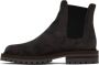 Common Projects Zwarte suède Chelsea laarzen met gouden zijdetail Black Heren - Thumbnail 3