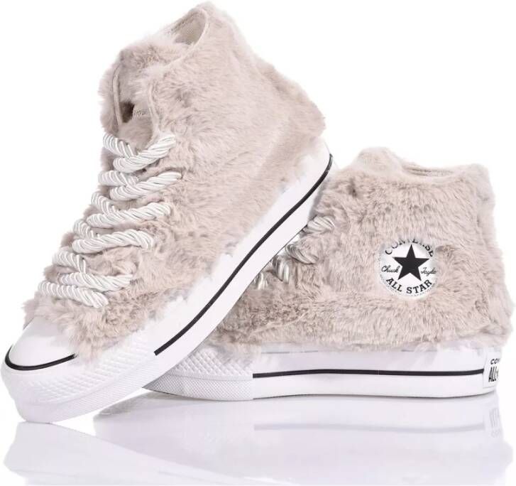 Converse Aangepaste Beige Platform Damessneakers Beige Dames