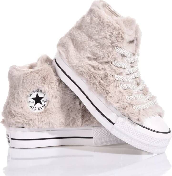 Converse Aangepaste Beige Platform Damessneakers Beige Dames