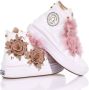 Converse Aangepaste Damesschoenen Wit Roze Sneakers Pink Dames - Thumbnail 4