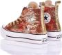 Converse Aangepaste Platform Sneakers Beige Geel Bruin Brown Dames - Thumbnail 2