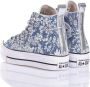 Converse Aangepaste Platform Sneakers Zilver Lichtblauw Multicolor Dames - Thumbnail 3