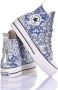 Converse Aangepaste Platform Sneakers Zilver Lichtblauw Multicolor Dames - Thumbnail 5