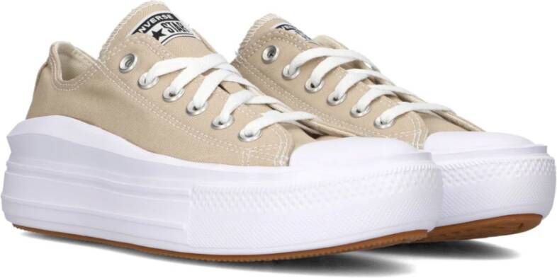 Converse Beige Canvas Lage Sneakers Beige Dames