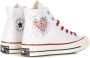 Converse Canvas High-Top Sneaker met Hart Glitter White Dames - Thumbnail 6