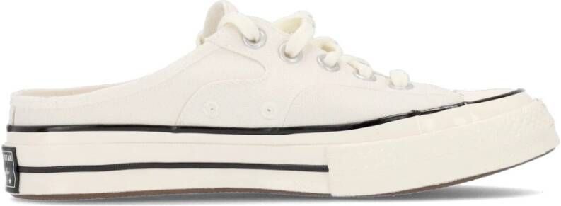 Converse Canvas Mule Sneakers met Vetersluiting Beige Dames