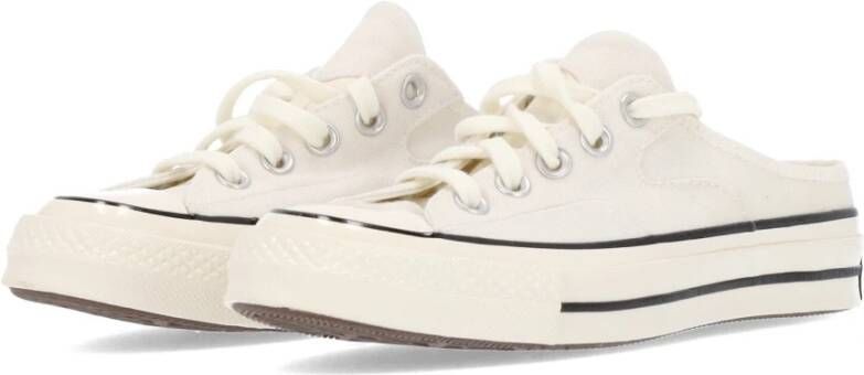 Converse Canvas Mule Sneakers met Vetersluiting Beige Dames