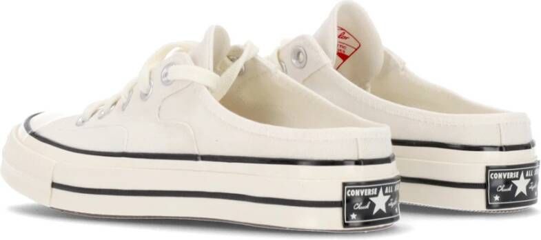 Converse Canvas Mule Sneakers met Vetersluiting Beige Dames