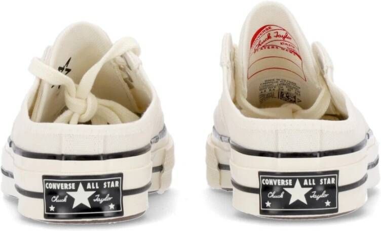 Converse Canvas Mule Sneakers met Vetersluiting Beige Dames