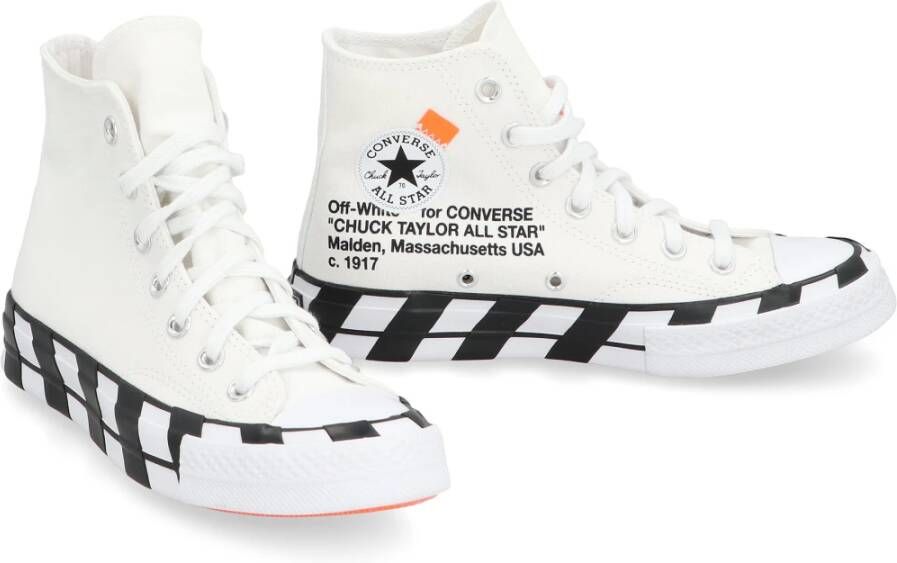 Converse Canvas Sneakers Ronde Neus Rubber Katoen White Dames