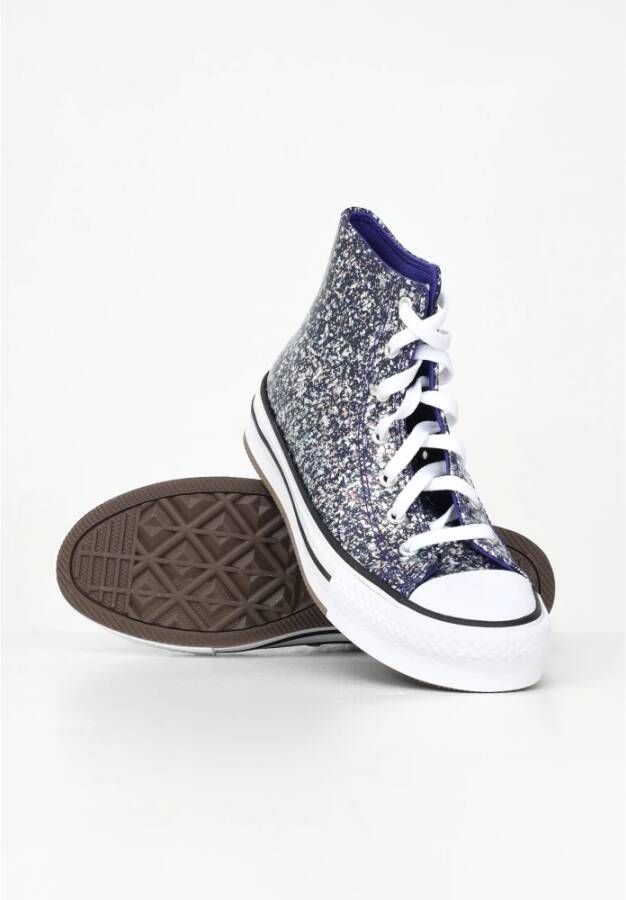 Converse Glitter High Top Sneakers Gray Dames