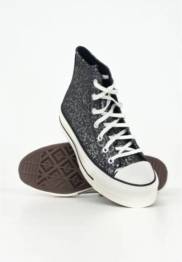 Converse Glitter High Top Sneakers Gray Dames