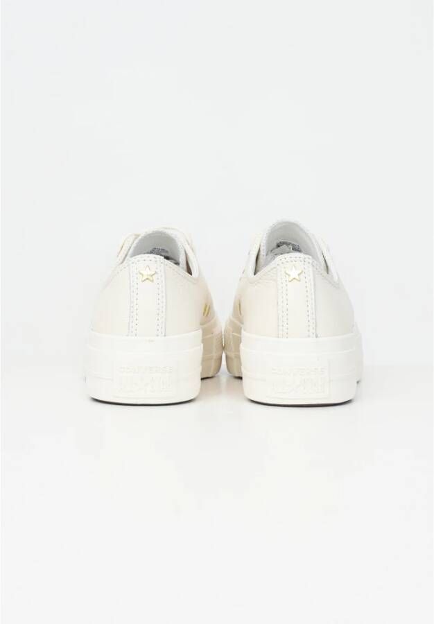 Converse Gouden Platform Sneakers Chuck Taylor All Star White Dames