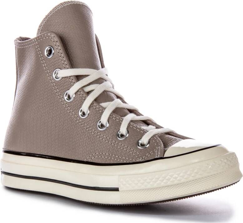 Converse Grijze Leren Hi-Top Sneakers Gray Dames