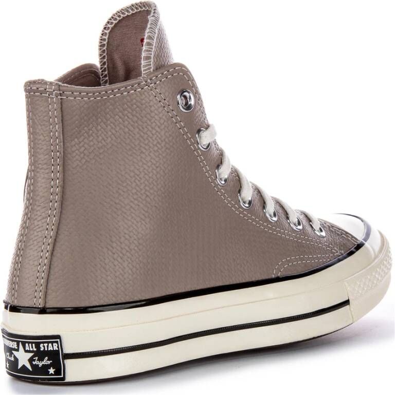 Converse Grijze Leren Hi-Top Sneakers Gray Dames