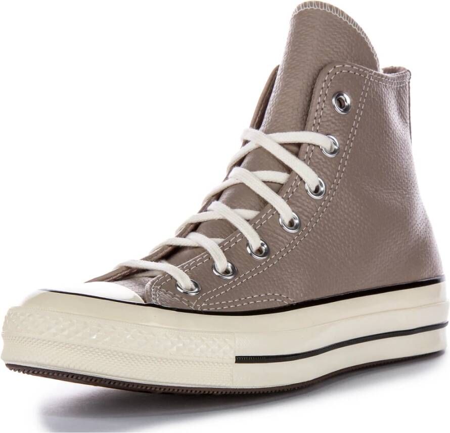 Converse Grijze Leren Hi-Top Sneakers Gray Dames