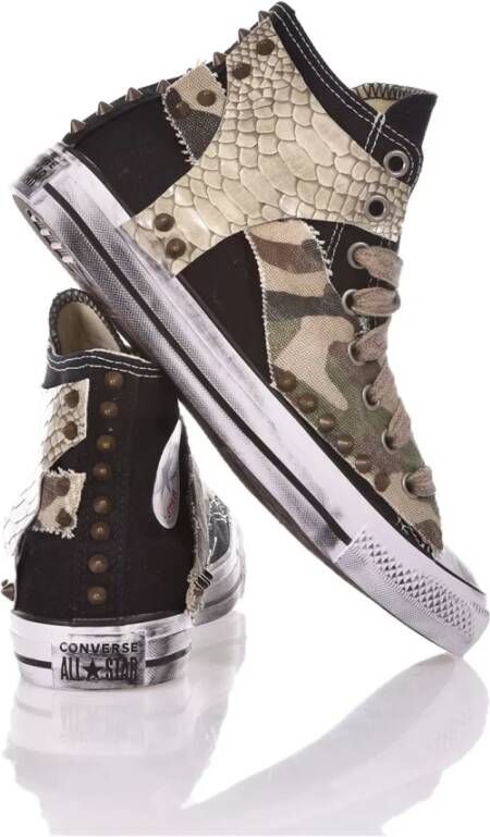 Converse Handgemaakte Camo Sneakers Beige Zwart Multicolor Heren