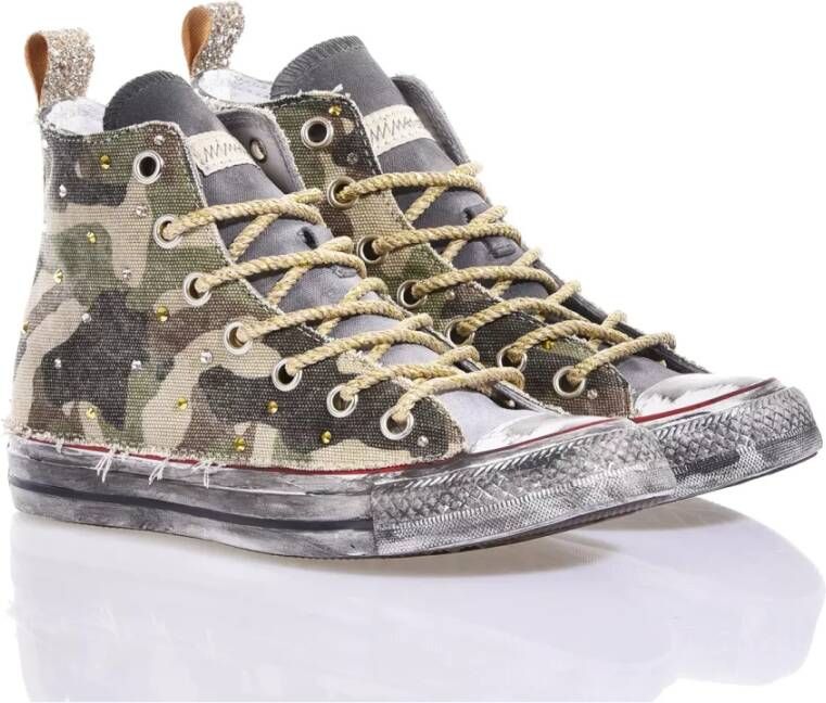 Converse Handgemaakte Camo Sneakers Champagne Goud Multicolor Dames