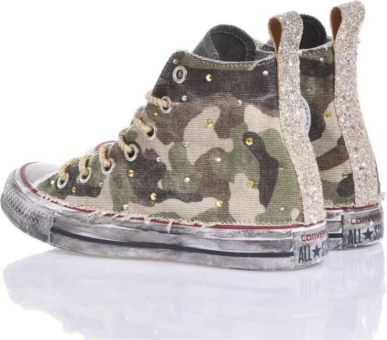 Converse Handgemaakte Camo Sneakers Champagne Goud Multicolor Dames