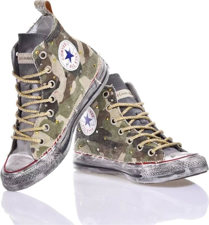 Converse Handgemaakte Camo Sneakers Champagne Goud Multicolor Dames