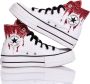 Converse Handgemaakte Damessneakers Wit Rood Multicolor Dames - Thumbnail 3