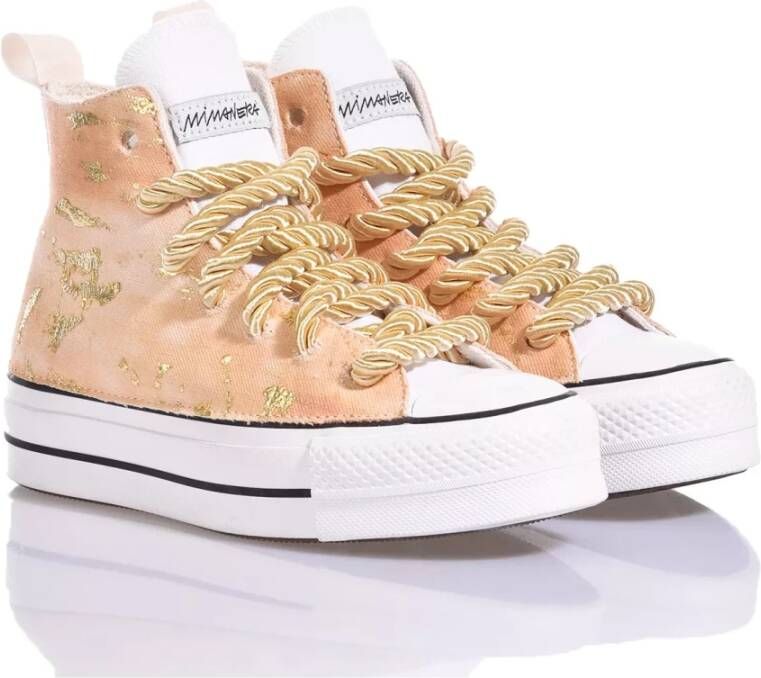 Converse Handgemaakte Goud Roze Sneakers Pink Dames