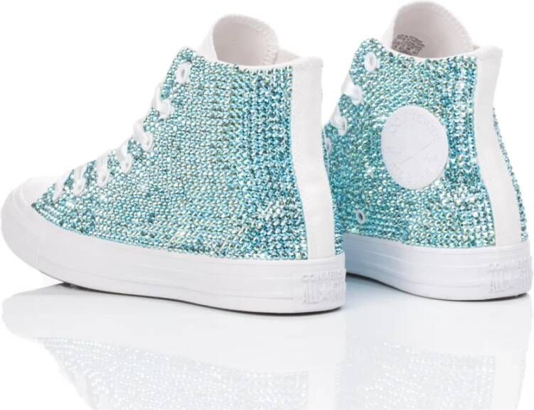 Converse Handgemaakte Lichtblauw Witte Sneakers Blue Dames