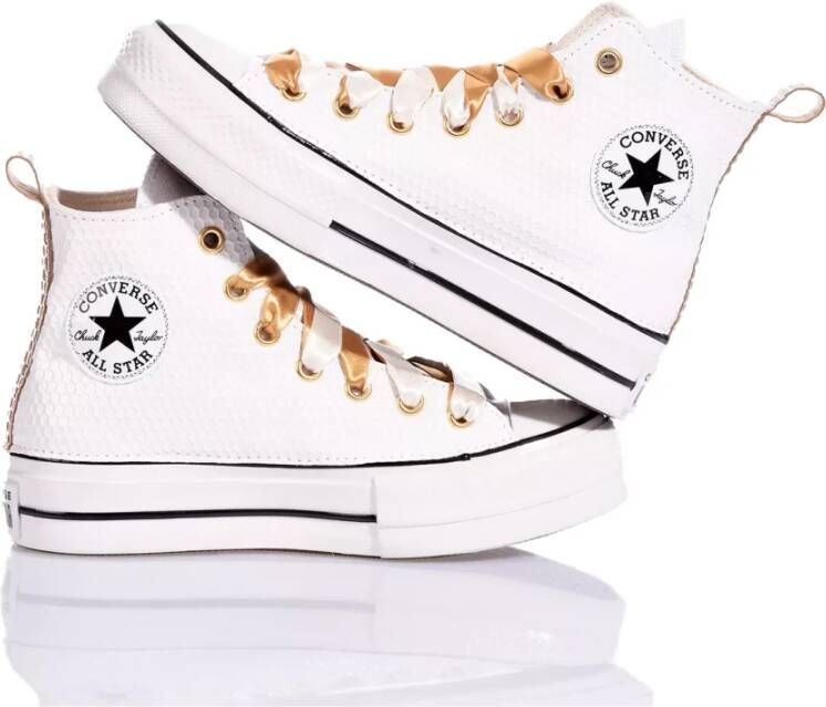 Converse Handgemaakte Wit Goud Sneakers White Dames