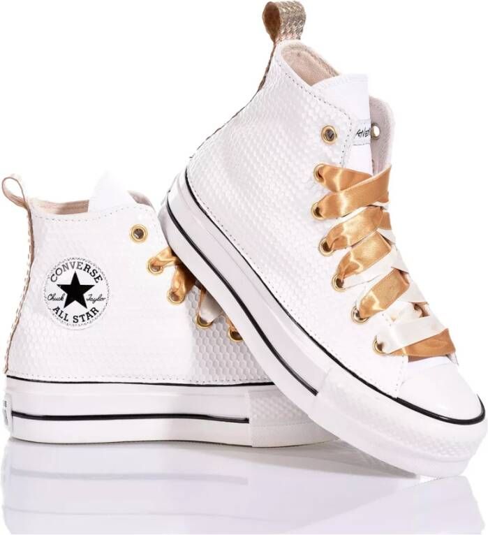 Converse Handgemaakte Wit Goud Sneakers White Dames