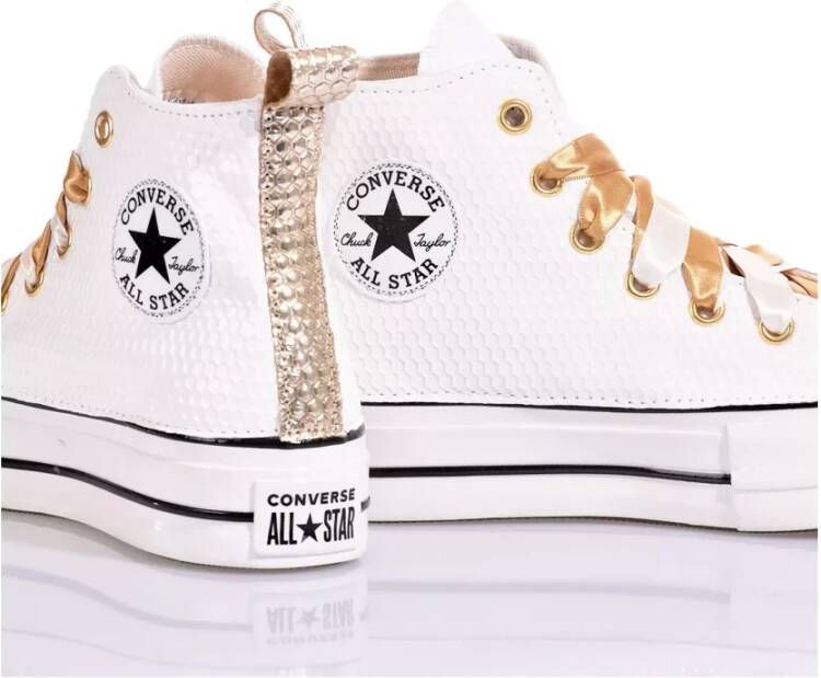 Converse Handgemaakte Wit Goud Sneakers White Dames