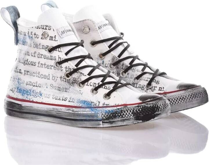 Converse Handgemaakte Witte Sneakers Aangepaste Schoenen Multicolor Heren