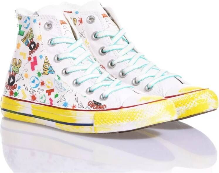 Converse Handgemaakte Witte Sneakers Multicolor Heren