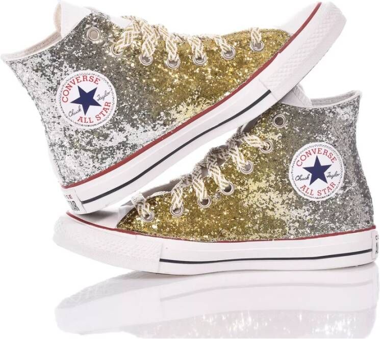 Converse Handgemaakte Zilver Goud Sneakers Multicolor Dames