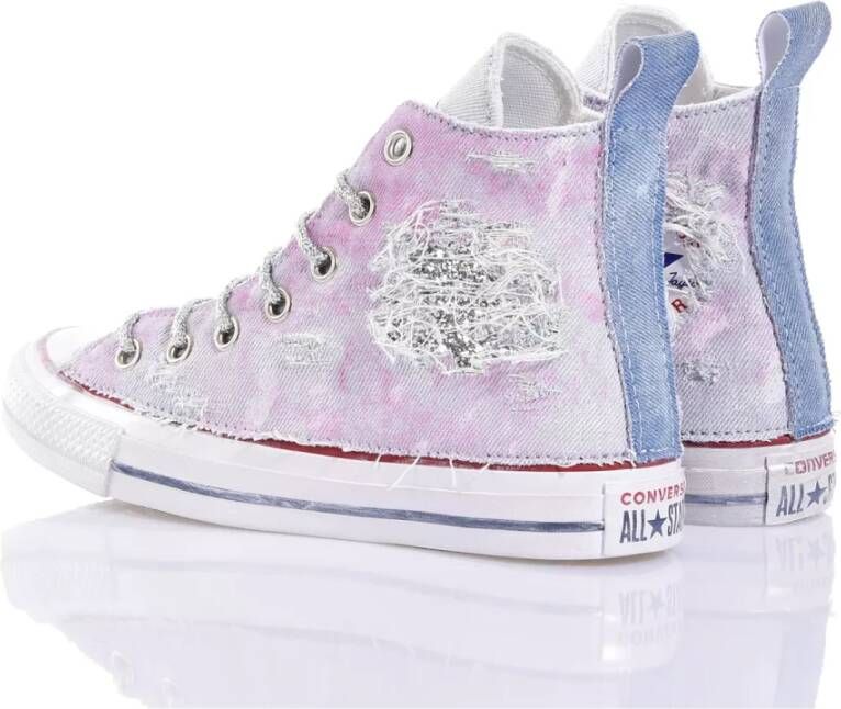 Converse Handgemaakte Zilver Roze Sneakers Multicolor Dames