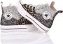 Converse Handgemaakte Zilver Wit Zwart Sneakers Multicolor Dames - Thumbnail 4