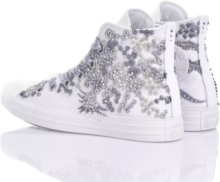 Converse Handgemaakte Zilveren Sneakers voor Vrouwen Gray Dames